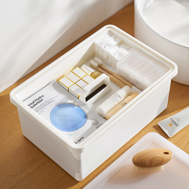 PP Bed Bottom Rectangular Storage Box Underwear Socks Storage Dresser Divided Storage Box Lego Storage Medicine Box