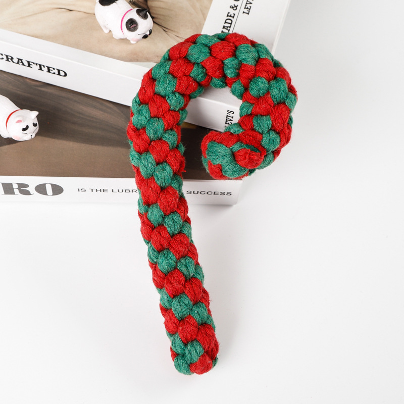 All Seasons Season Cute Style Cute Cotton Rope Christmas Infinite Twist Pet Toys