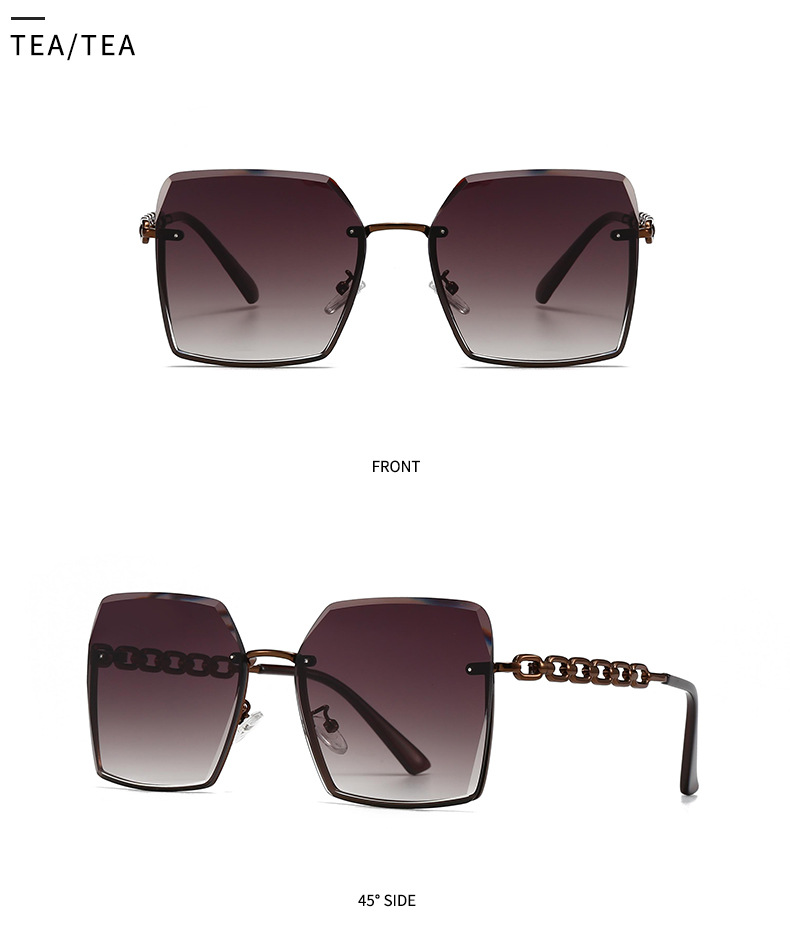 Cross-Border Export New Modern Retro Square Frame Rope Decorative Sunglasses Ins Style Street Style Big-Name Sunglasses 2515_voghion.com