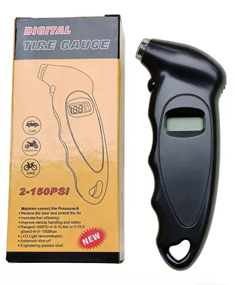 Air pressure gauge/tire pressure gauge Digital Display Measuring Car Tire - black-box-with-battery