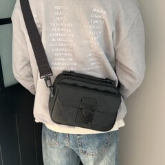 驴家L家男士单肩包斜挎包复古压花邮差包slock新款高版本邮差