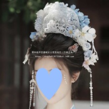 汉服配饰发冠仙气宋制3D打印头饰簪子发钗头冠古风写真墨雨发饰女