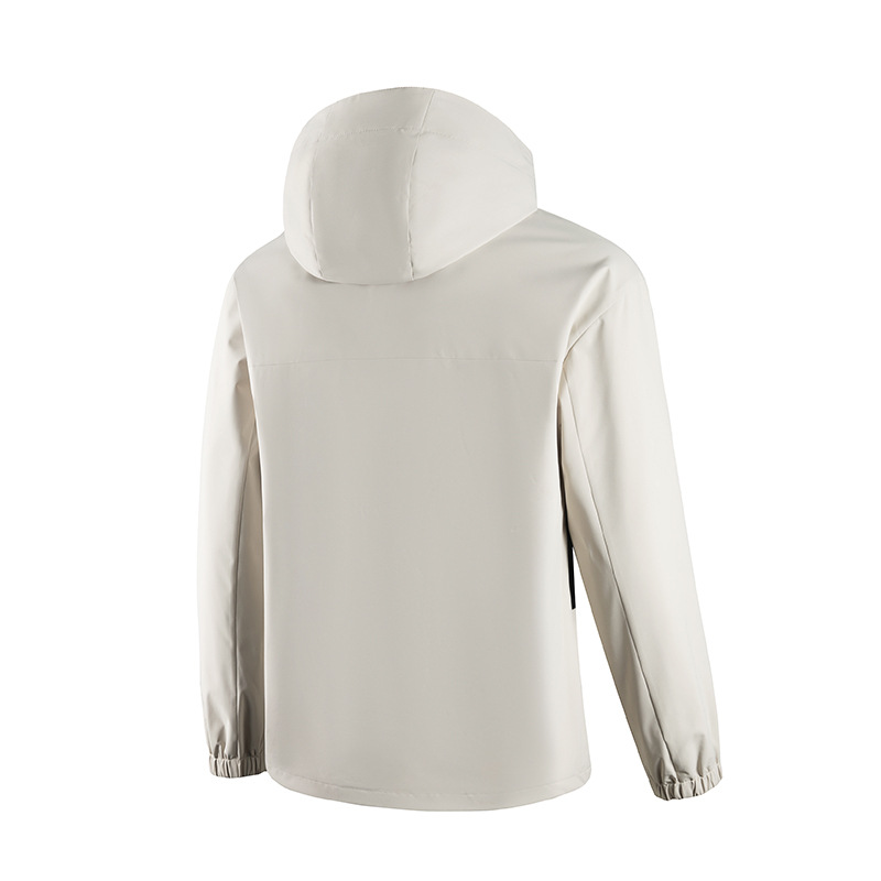 Nuevo exterior impermeable a prueba de viento, chaqueta casal transpirable, chaqueta con capuz para hombres, chaqueta de vestir para parejas.