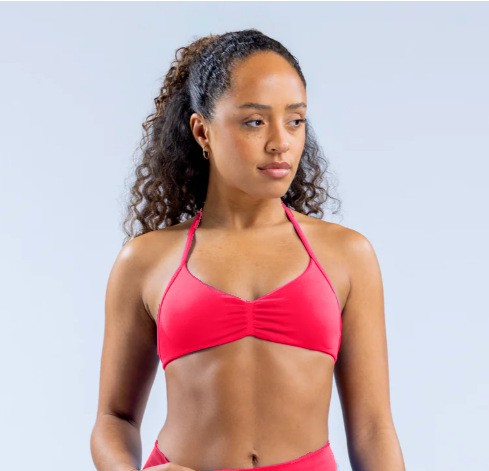 Conjunto DF Amazon pantalones cortos explosivos sujetador pequeño alto elástico superfino nailon halter cuello hermoso chaleco deportivo trasero