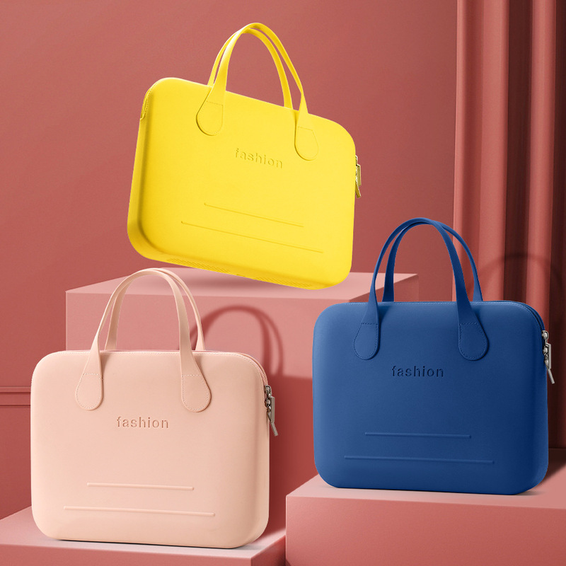 Fashionable and Simple Computer Bag for Women, Multifunctional Storage Notebook Handbag, Korean Style Ins Lightweight Work Briefcase Fashionable and Simple Computer Bag for Women, Multifunctional Storage Notebook Handbag, Korean Style Ins Lightweight Work Briefcase