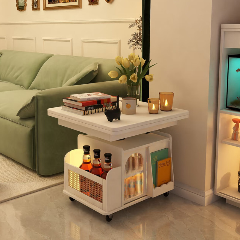 흰색 리프팅 커피 테이블(완전 포장되어 배송됨)