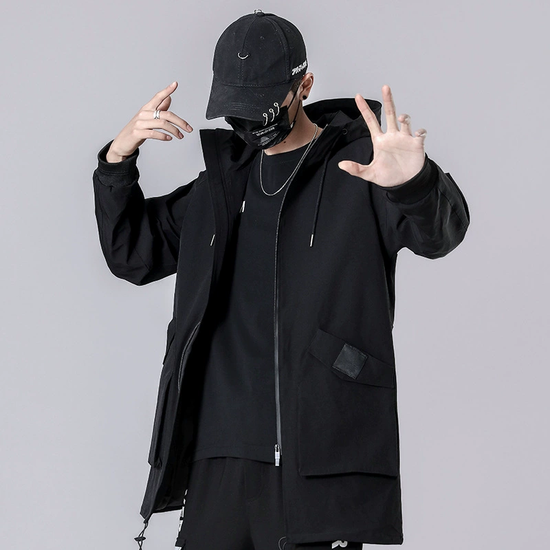 2023 новая весенне-осенняя мужская модная брендовая универсальная куртка с длинным рукавом в Корейском стиле, мужская повседневная Свободная куртка больших размеров