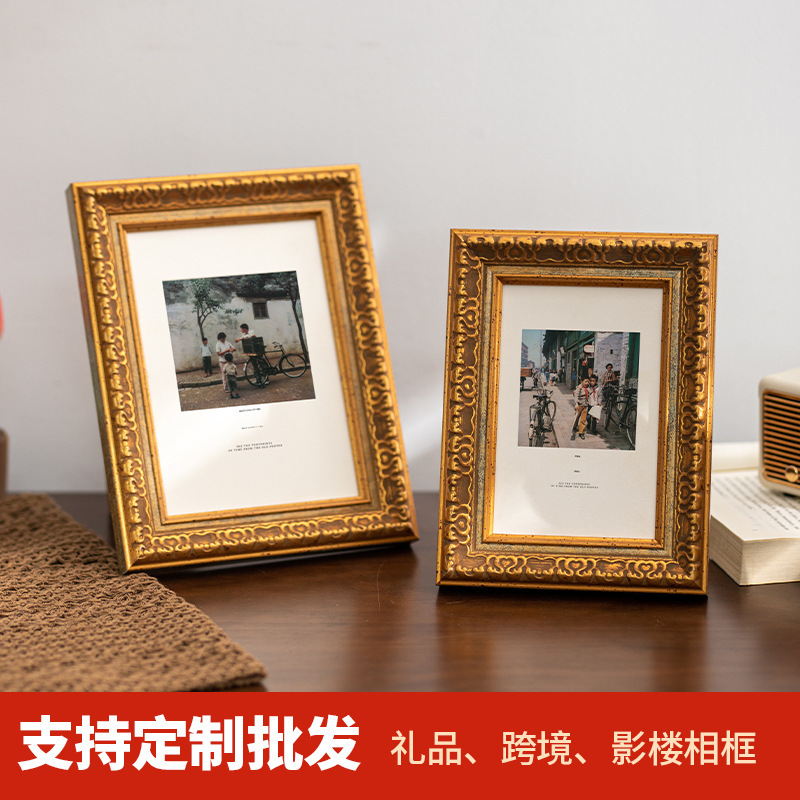 American-European Wedding Dress Photo Frame 6-inch Photo Frame Wall-Hanging 57810-inch Cross-Frame Platform A4 Palace Cross-border Export Picture Frame