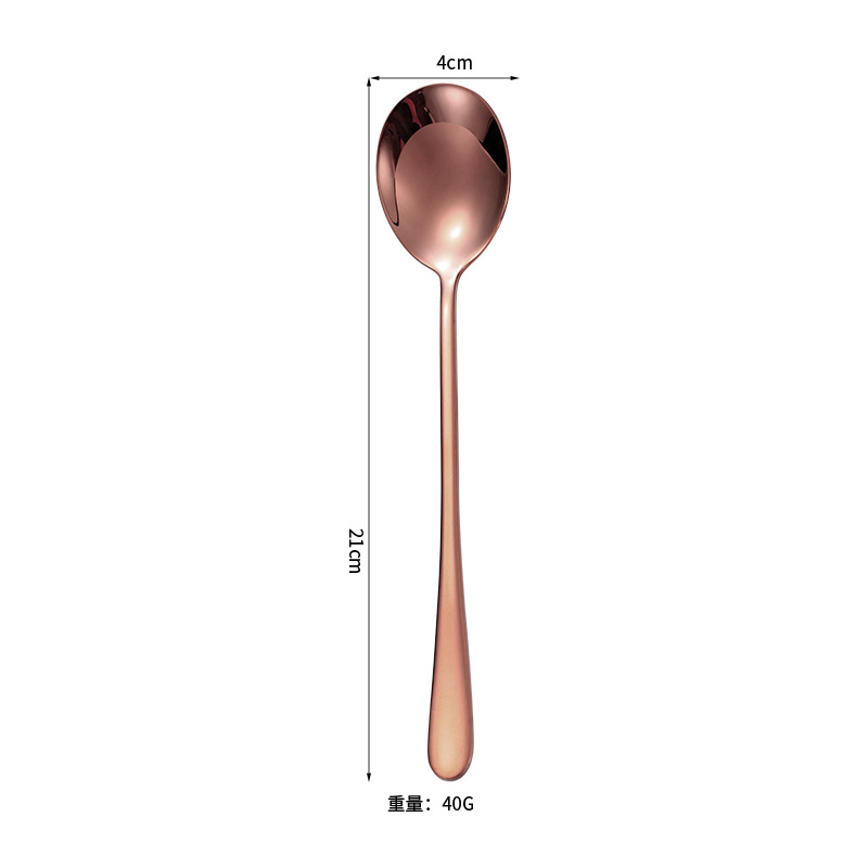 Cuchara de oro rosa coreano 304