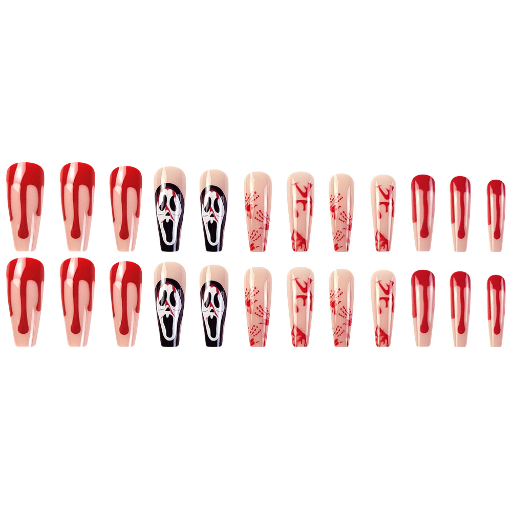 Ventas transfronterizas calientes de Halloween Uña Personalidad Parches de uñas de arte de terror atmósfera de vacaciones manicuras image 6