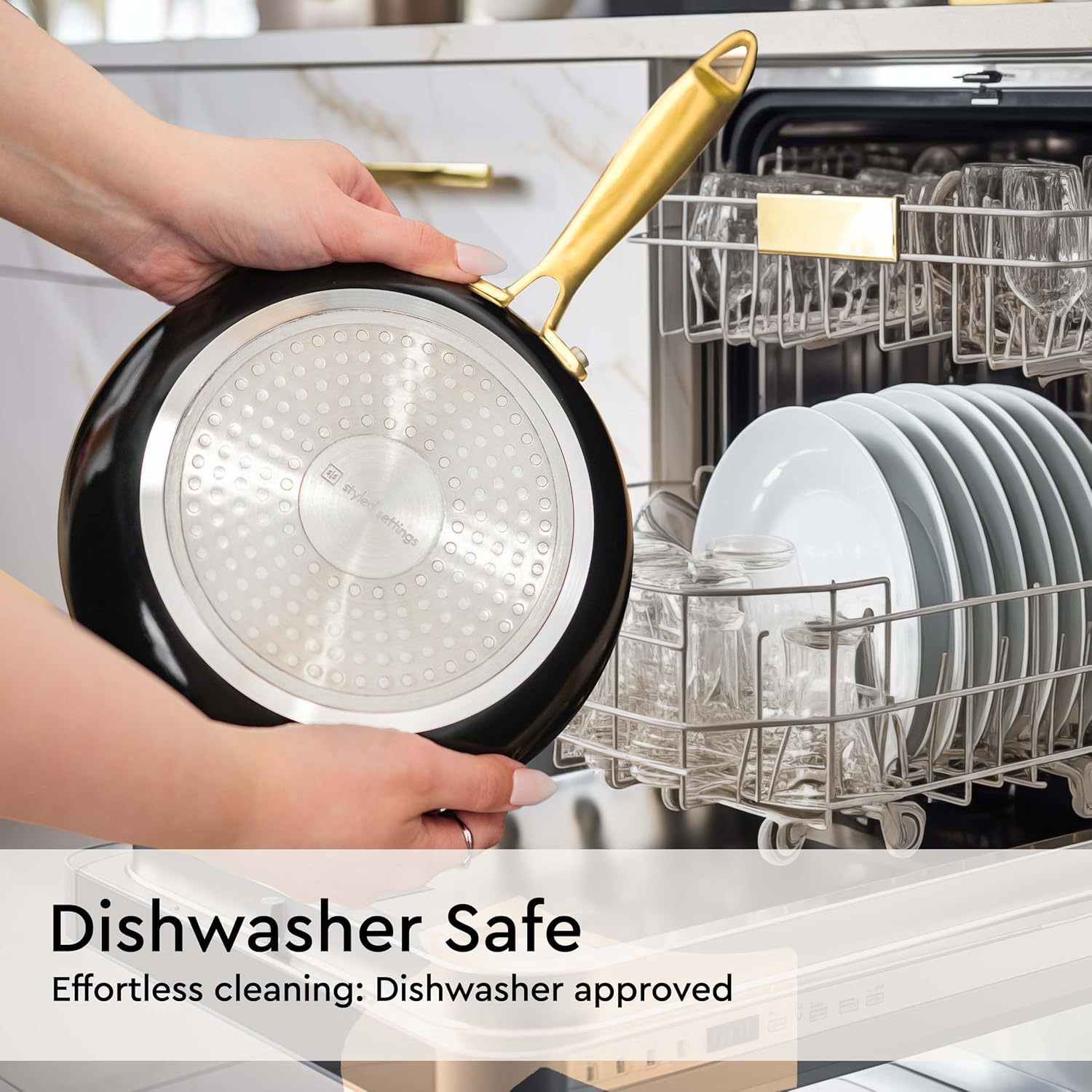 Juego de ollas estiradas de fondo compuesto de comercio exterior de fábrica, ollas de sopa, ollas de leche, sartenes, regalos de eventos, galvanoplastia