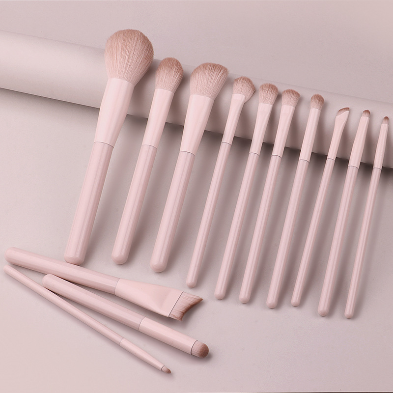 Pink Peach Makeup Brush Set Eye Shadow Blush Reparación de la apariencia de la sombra de la nariz concelador principiante conjunto completo de cepillo novato