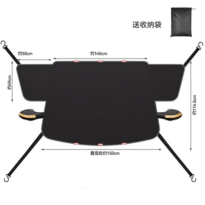 Car snow shield thickened front windshield Oxford winter anti-freeze anti-snow anti-frost window snow shield sun visor (Car snow shield) - oxford-cloth-snow-shield-three-windows-with-handle-coverage-6-magnets-straps
