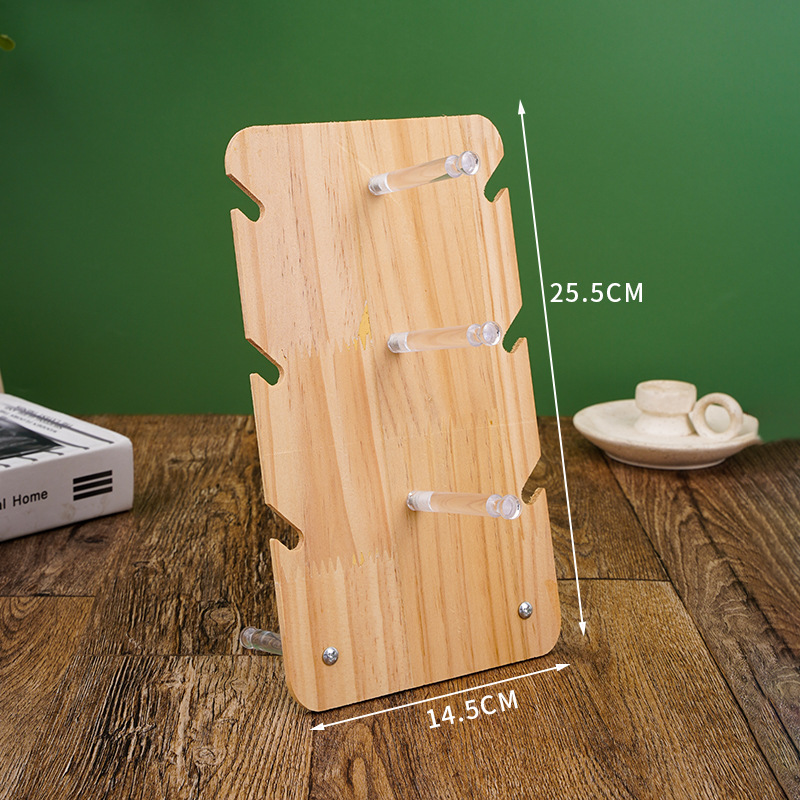 나무 안경 디스플레이 랙 3 쌍