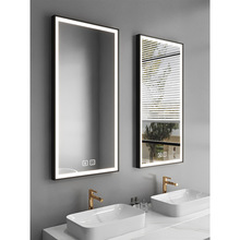智能镜子带灯简约现代挂墙式洗手间竖款带边框防雾led高端浴室镜