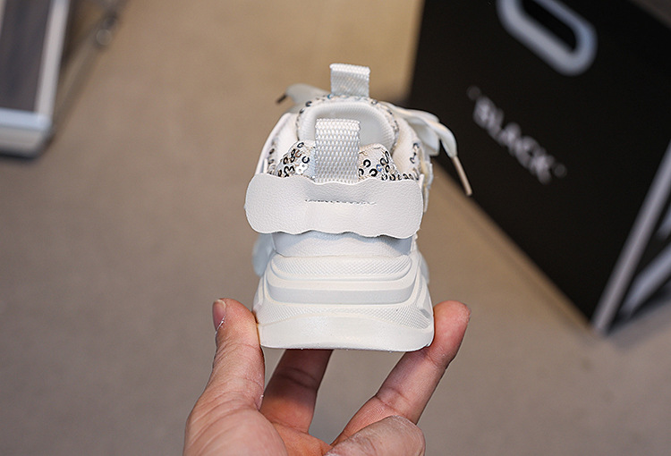 Girls Princess Sneakers With Soft Sole And Sequin Butterfly_voghion.com