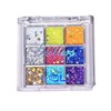 Mgl sequined eye shadow palette 9 -color glitter brilliant crystal cosmetics six -1 performance stage makeup