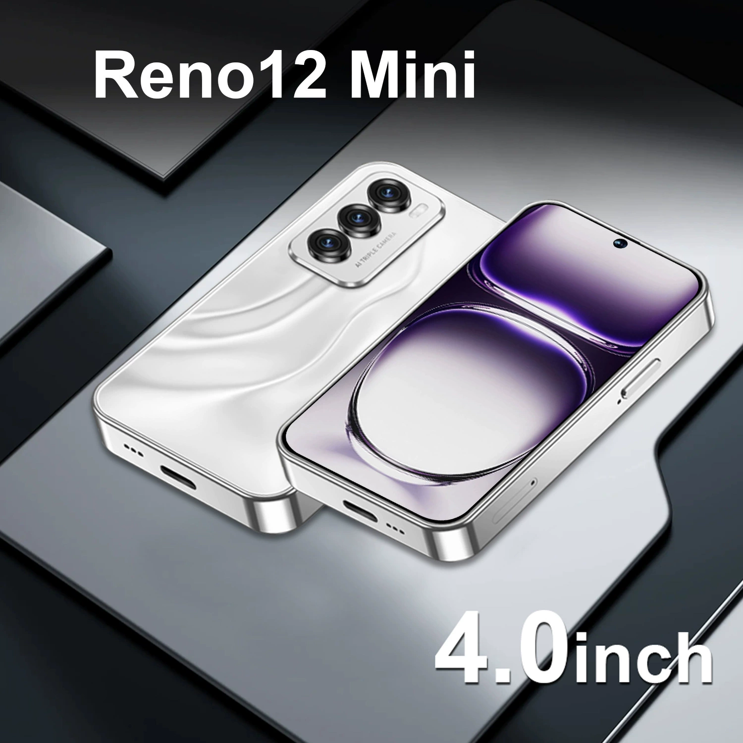 Мини Reno12 Mini для детей: компактный смартфон, цвета Black White Rose Gold, от производителя