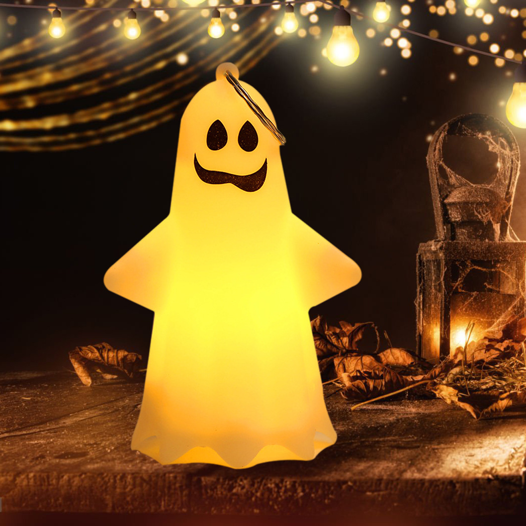 Halloween transfronterizo iluminado fantasma colgante decoración de Halloween fantasma fiestas accesorios iluminados