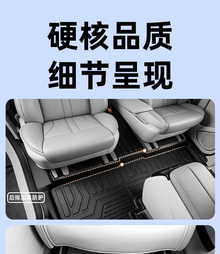Suitable for Zhiji Ls9 Six-Seater Full-Surround Interior Modification Package, Threshold Waterproof Floor Mat Decoration, Tpe Car Floor Mats