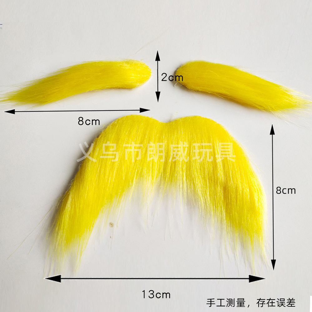 Accesorios de barba falsa de Halloween, suministros para fiestas, disfraces, simulación, barba falsa negra, barba de ocho caracteres