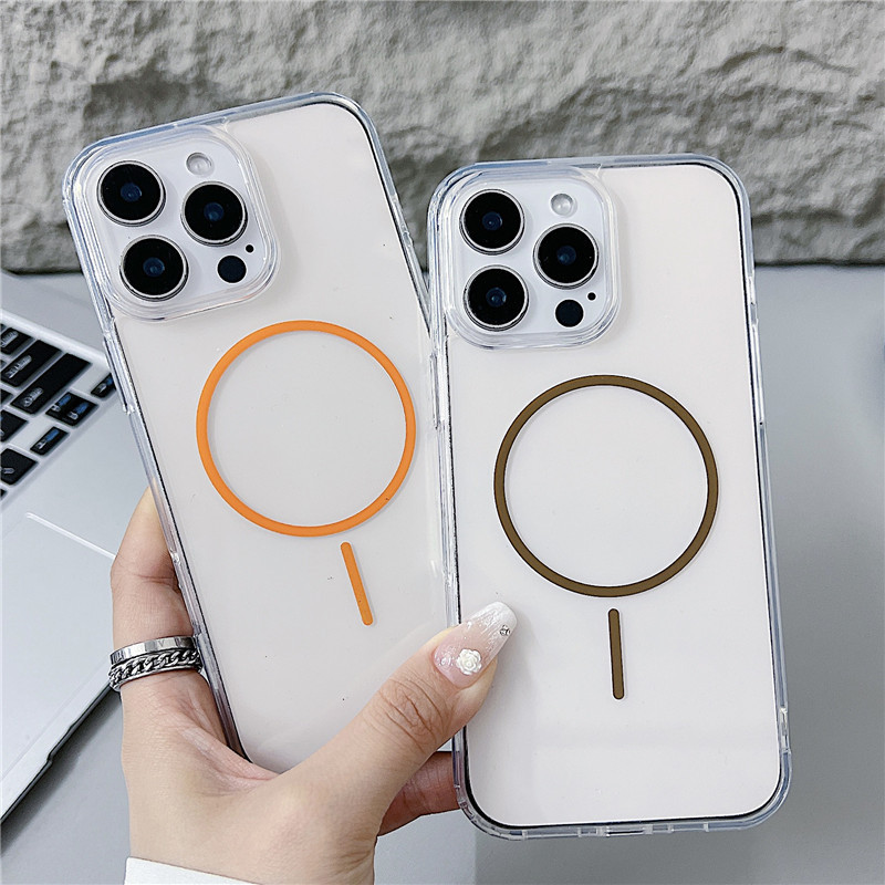 Magnetic Phone Case For Iphone With Wireless Charging Ring_voghion.com