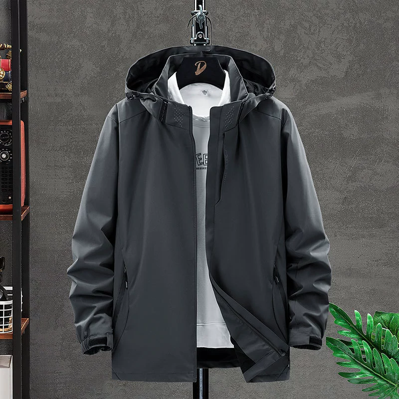 2024 новый новый костюм для мужчин с капюшоном ветрозащитный водонепроницаемый пиджак на открытом воздухе альпинистский костюм женский однослойный пиджак весной