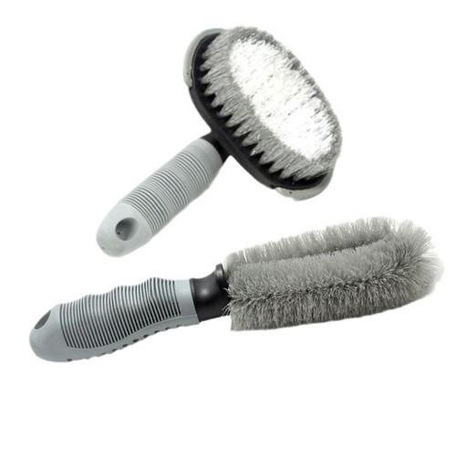Wheel hub brush, tire brush, car cleaning wheel special soft bristle rim brush combination tool set