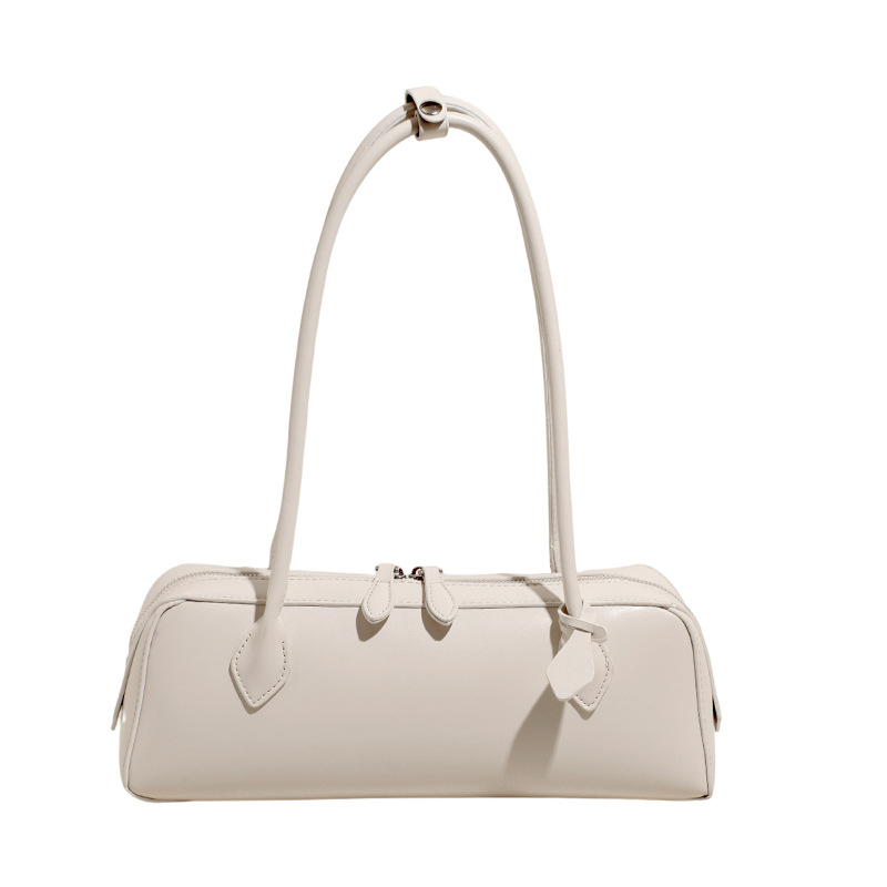 French Niche Underarm Bag, Individual Long Baguette Bag, Solid Color Versatile Trendy Shoulder Bag For Women - Thumbnail 7