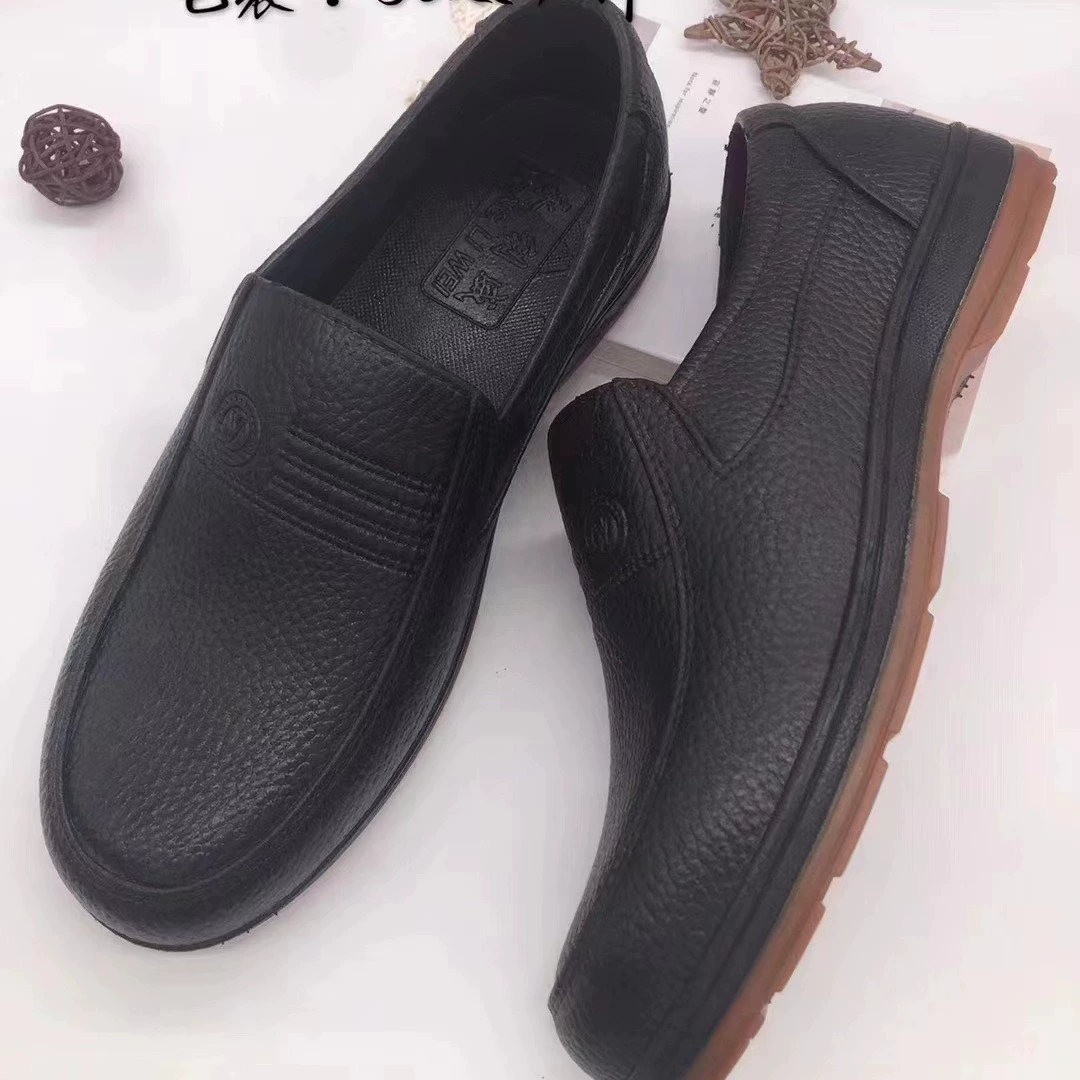 Мужская Осенняя обувь Four Seasons Обувь для пап среднего и пожилого возраста Нескользящая непромокаемая износостойкая повседневная обувь Кухонная рабочая обувь Мокасины