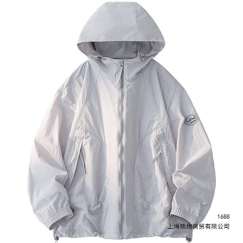 New summer men's UV-protective jacket, sun protection clothing, fishing suit, quick-drying, thin, cool and breathable hooded skin jacket