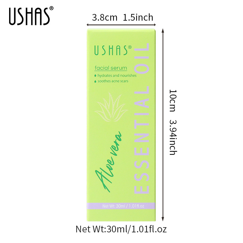 USHAS External Trade Facial Essence es un líquido hidratante para aclarar la piel.