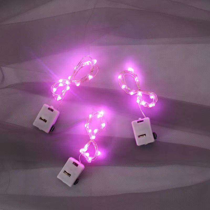 Lámpara de alambre de cobre LED pequeña caja blanca de tres niveles de ajuste de cadena de lámparas de atmósfera decorativa ramo de lámparas de correa de lámpara de cadena de lámparas de cadena de lámparas pequeñas cadenas de lámparas image 53