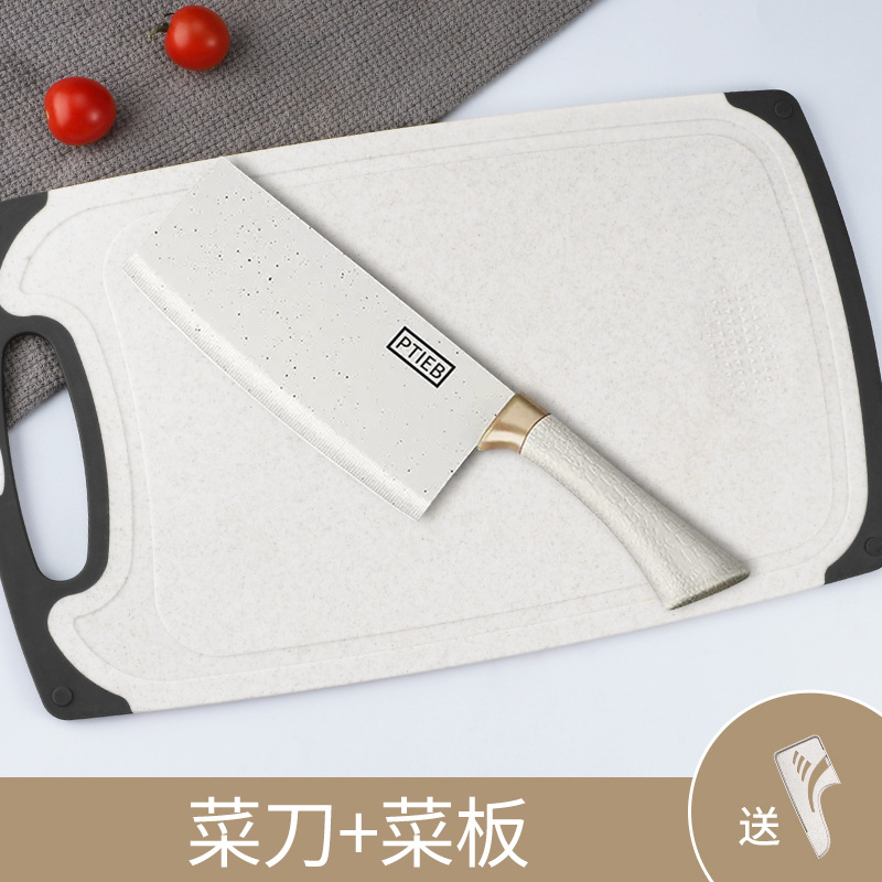 Cuchillo de acero inoxidable traje de cocina conjunto completo cuchillo de cocina tabla de cortar de silicona utensilios de cocina hogar cuchillo conjunto completo cuchillo entrega al por mayor