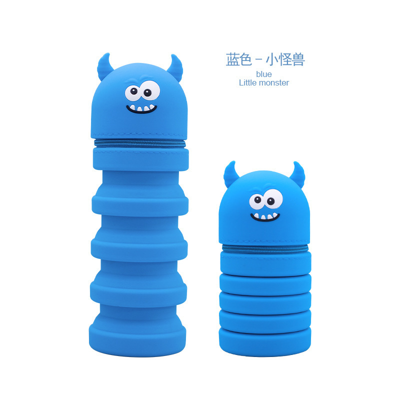跨境爆款硅胶笔袋史迪仔HELLO KYTTY学生笔盒可伸缩儿童文具笔袋|undefined