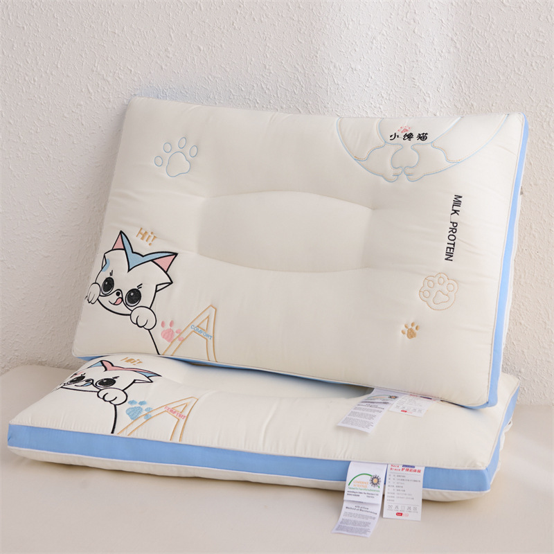 Little Greedy Cat 枕 子供用 大人用 親子頚椎枕芯 中学生寮 お昼寝枕 シングルペア|undefined