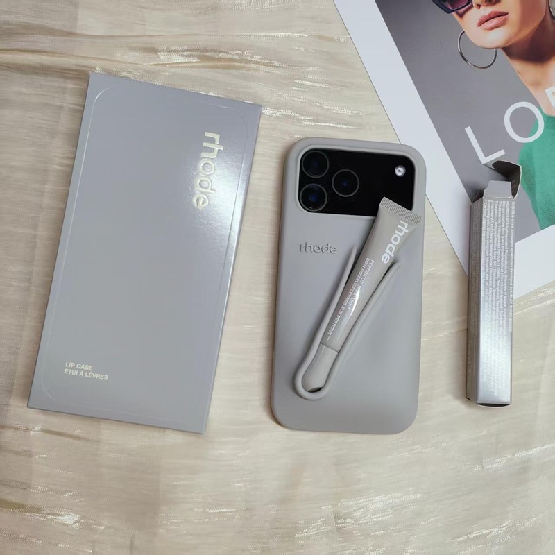 新版rhode海莉唇彩iPhone17promax手机壳硅胶适用苹果16pro硅胶14|undefined