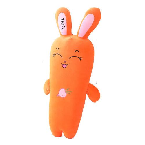 Rabbit Carrot Plush Toy Sleeping Pillow Cute Birthday Gift for Girls Doll Stuffed Animal Bedside