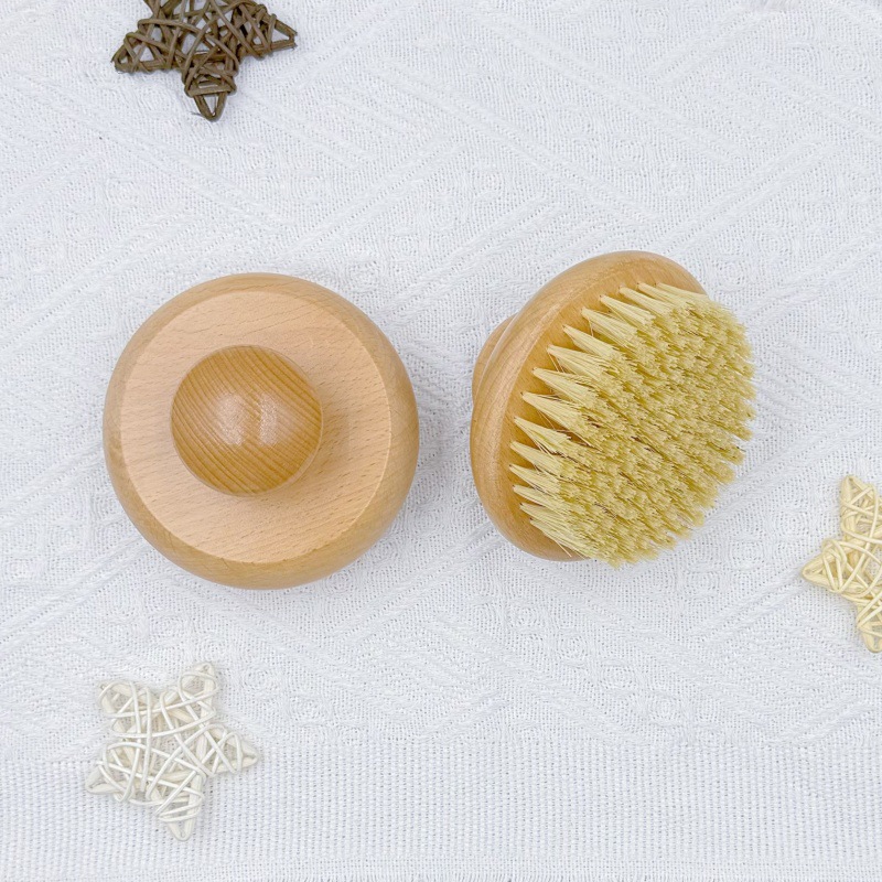 Artefacto perezoso, cepillo de baño Amazon, cepillo de hongos, cepillo de cuerpo de madera maciza, cepillo de pelo suave, cepillo de baño, cepillo de espalda