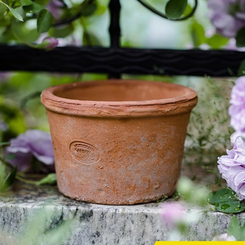 Red Clay Flower Pots, Large Coarse Pottery Pots for Succulent Plants, Breathable Clay Pots for Balcony Home Use, Small Clay Pots Wholesale