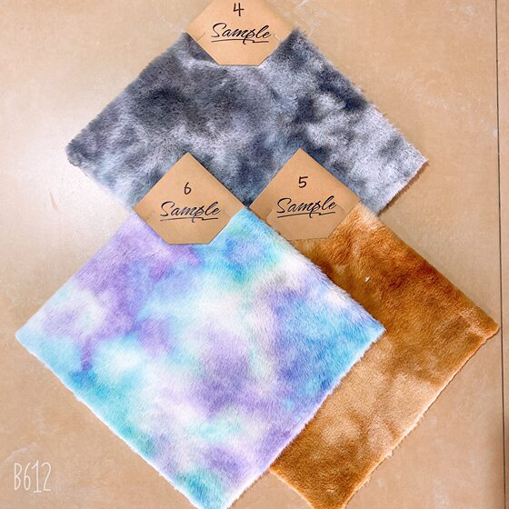 Tie-dyed Rabbit Hair Colorful Gradient Small Rabbit Velvet Colorful Knitted Fabric Tie-dyed Fabric