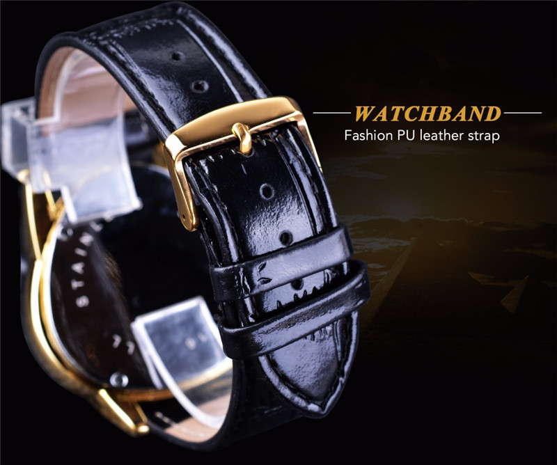 Men's Automatic Mechanical Watch With Triangular Dial And Case_voghion.com