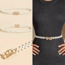 B 68201 Pearl Rhinestone Waist Chain Belt ����װ������