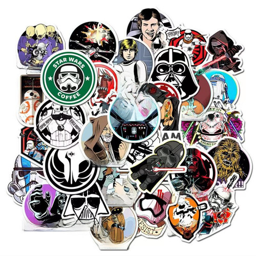 50 sheets Star Wars cartoon sticker motorcycle luggage decoration waterproof removable decal wholesale