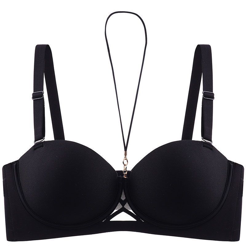 8826 Media taza sin costuras, pechos pequeños, ropa interior invisible anti-caída, cuello colgante para niña, sujetador de moda con espalda hermosa