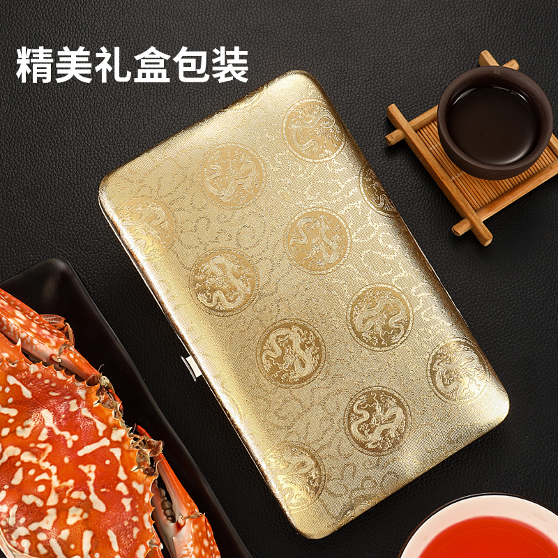 Factory Crab Eight Pieces Stainless Steel Crab Eating Tools Hairy Crab Gift Box Set Crab Picker Hairy Crab Crab Cracking Tools