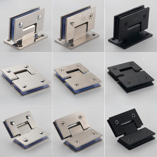 304 Bathroom Sliding Door Hinge Glass Shower Enclosure Frameless Door Glass Bracket Stainless Steel 90 Degrees