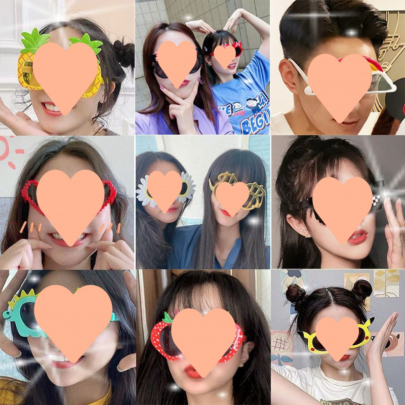 Divertido gafas de sol bodas damas de honor fotos accesorios de boda fiesta de cumpleaños gafas de escultura de arena gafas en línea gafas extrañas