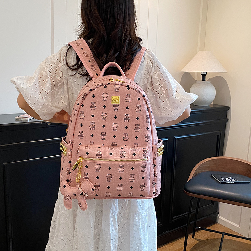 Mochila coreana de gran capacidad para mujeres caricatura lindo gatito mochila de estudiantes universitarios viaje al aire libre mochila de viaje