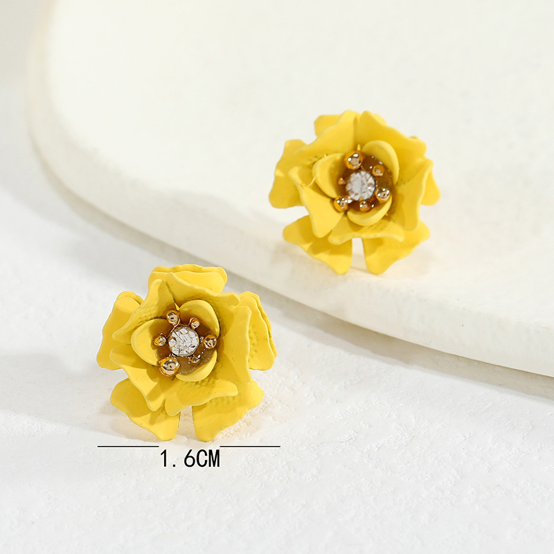 Korean Style Fashion Super Fairy Simple Graceful Mori Normcore Style Flower Earrings Sweet Elegant Girl Heart Flower Earrings display picture 4